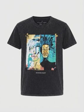 Jean-Michel Basquiat Black Graphic Short-Sleeve Tee
